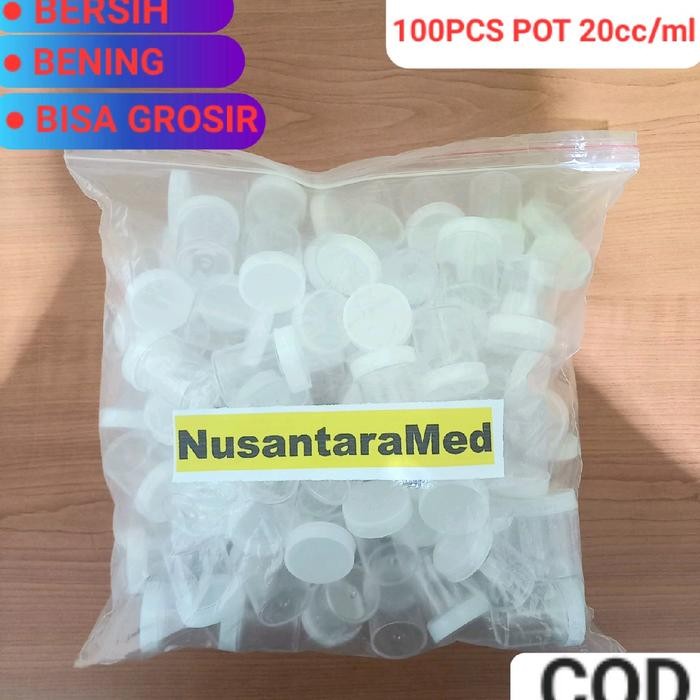 Terbaik 100Pcs Pot Urine 20Cc Pot Saleb Pot Obat Pot Lab Pot Dahak 100% Ori