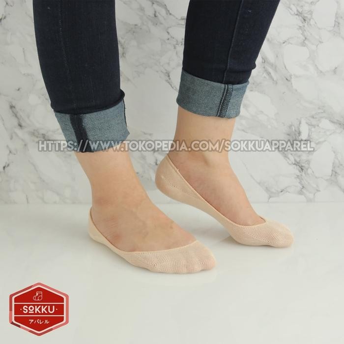 Kaos kaki bawah mata kaki hidden invisible polos pink cream hitam