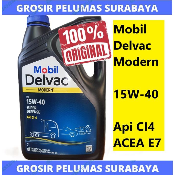 ORIGINAL Diesel Oli Mobil1 Mobil Delvac Modern Mobil Delvac MX 15W/40 15W40 15W-40 15W 40 Galon 5ltr