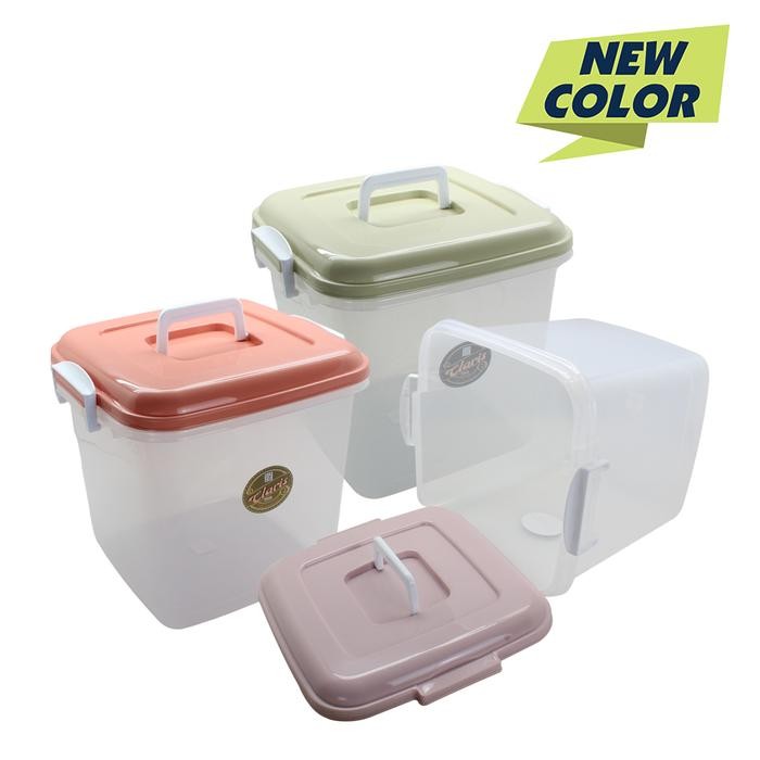 Claris Container Box Q-bic/Kotak penyimanan + Handle 43 Lt 1058