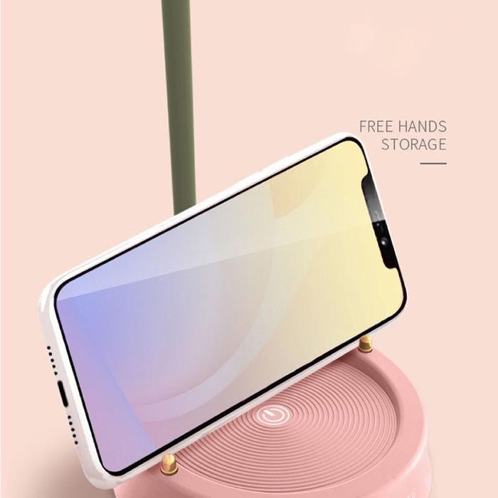 Pink Flower Desk Lamp Girl'S Gift Lampu Meja Led Bunga Lampu Cahaya Malam Kamar Tidur Siswa