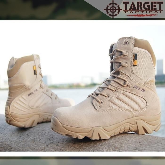 Sepatu Tactical Delta Hiking 8 Inch Import USA ORIGINAL - Krem