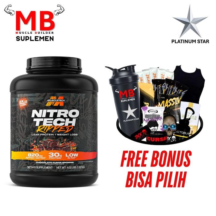 Nitrotech Ripped Muscletech 4 lbs Nitro tech Whey Protein