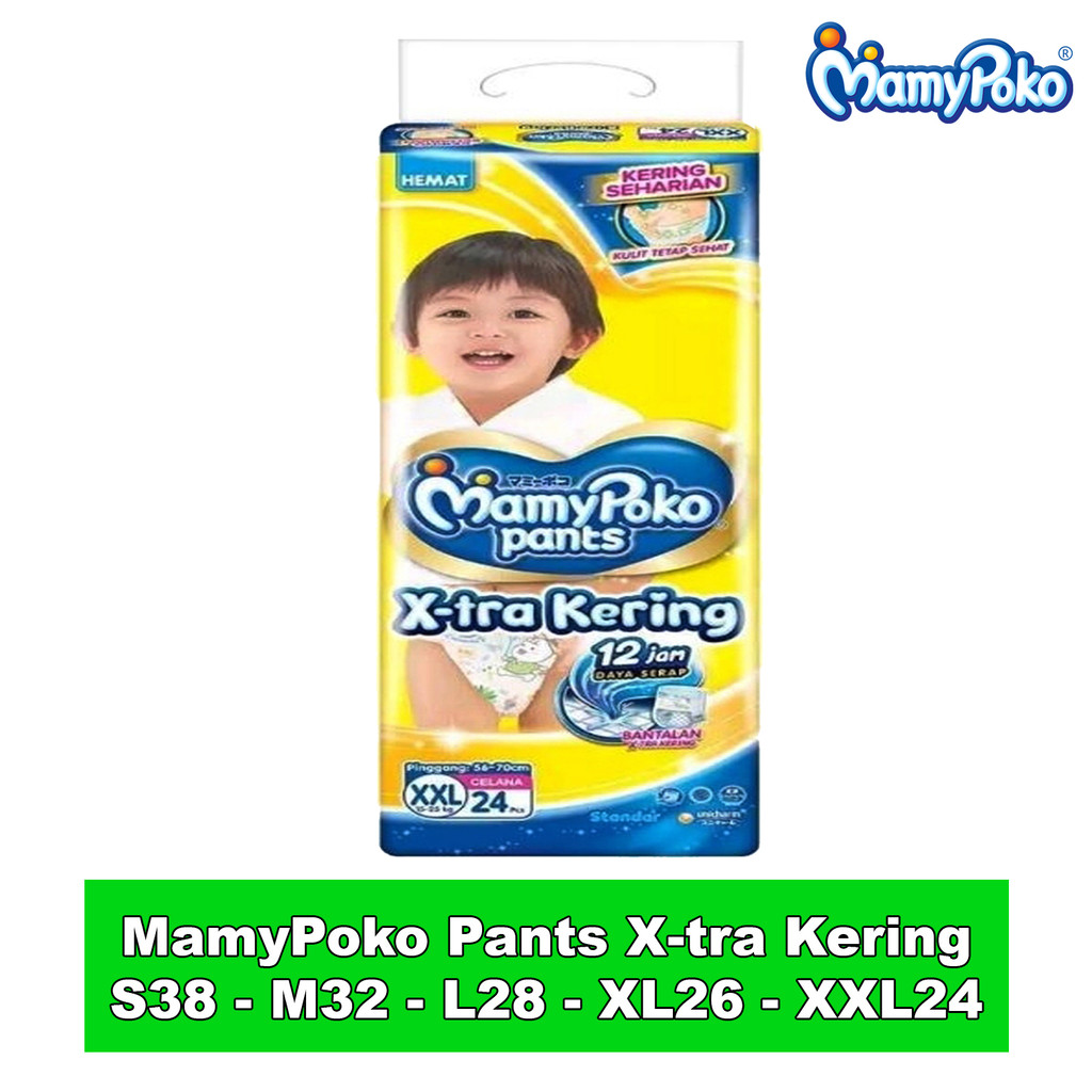 READY STOCK MamyPoko Xtra Kering S38/M32/L28/XL26/XXL24