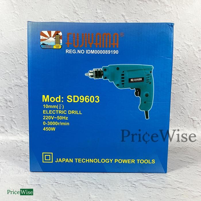 Mesin Bor Listrik 10Mm Sd9603 Fujiyama / Electric Drill Fujiyama