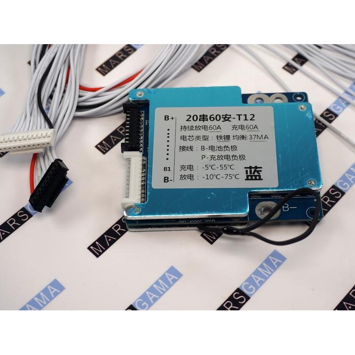 Bms 20S 60A 60V For 3.2V Battery Lifepo4 With Balance Same Port