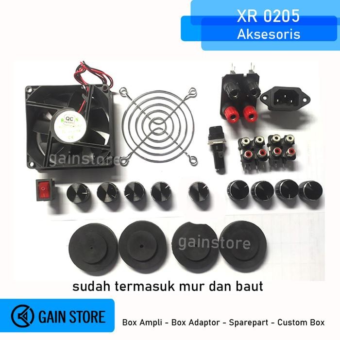 Box Ampli Amplifier Plat Besi XR 0205 plat besi Paket Hemat