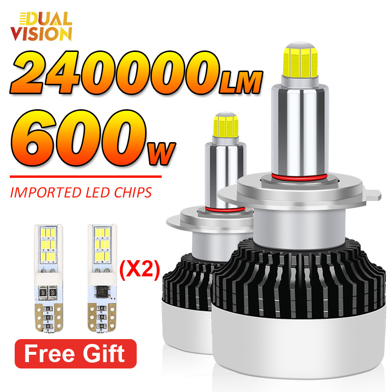 600W 240000LM H7 LED Car Headlight Bulbs CANBUS H1 H11 HB3 9005 HB4