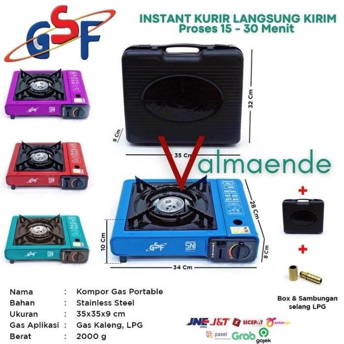 HariPromo- Kompor Gas Portable 2 In 1 Grill Pan Perlengkapan Bbq Lpg Gas Kaleng