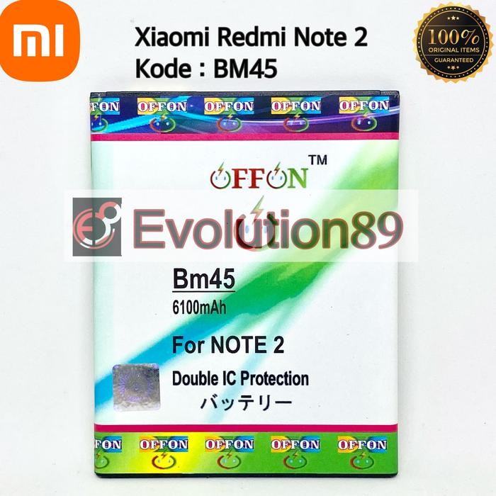 Original BATERAI DOUBLE POWER XIAOMI BM45 / XIAOMI NOTE 2 Tepercaya