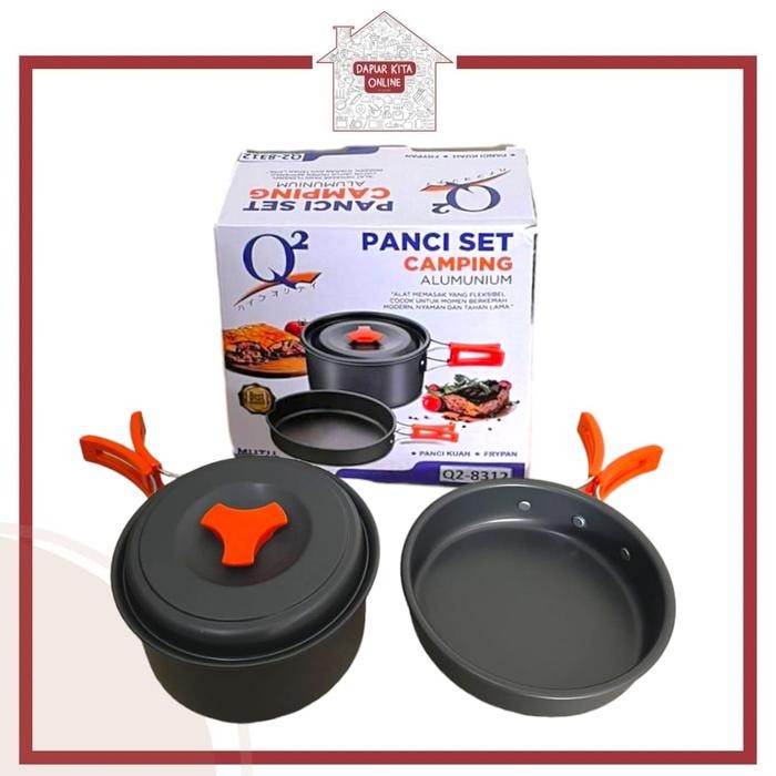 PROMO PANCI SET CAMPING Q2-8312 / PANCI SET CAMPING ALUMUNIUM Q2 8312 / ALAT MASAK CAMPING