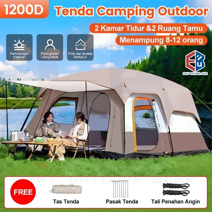 Tenda luar ruangan/Tenda camping besar/Tenda piknik luar ruangan/tenda besar/ Waterproof Camping