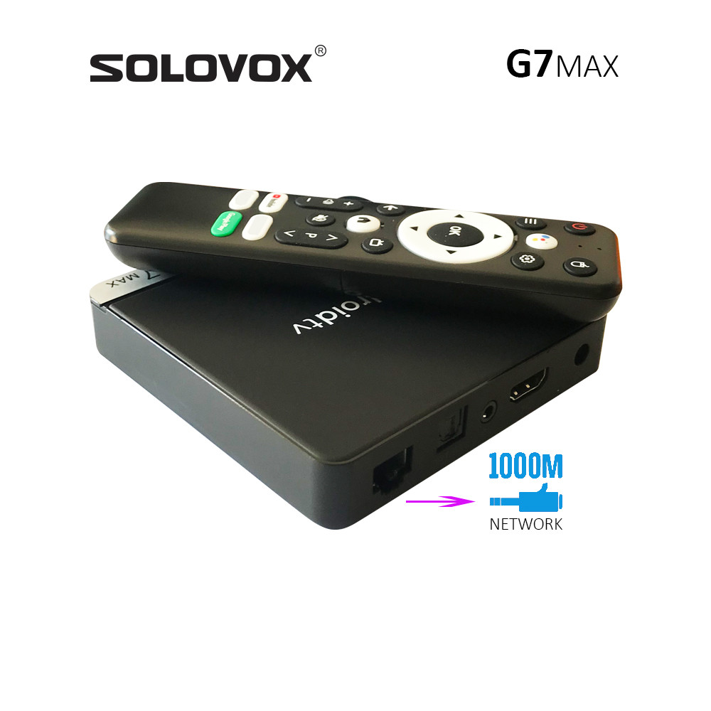 Solovox G7Max Android 11 Tv Stb S905X4 Quad Core 4G 32Gb 64Gb Wifi 5Ghz Bt5 Assistant Voice Control