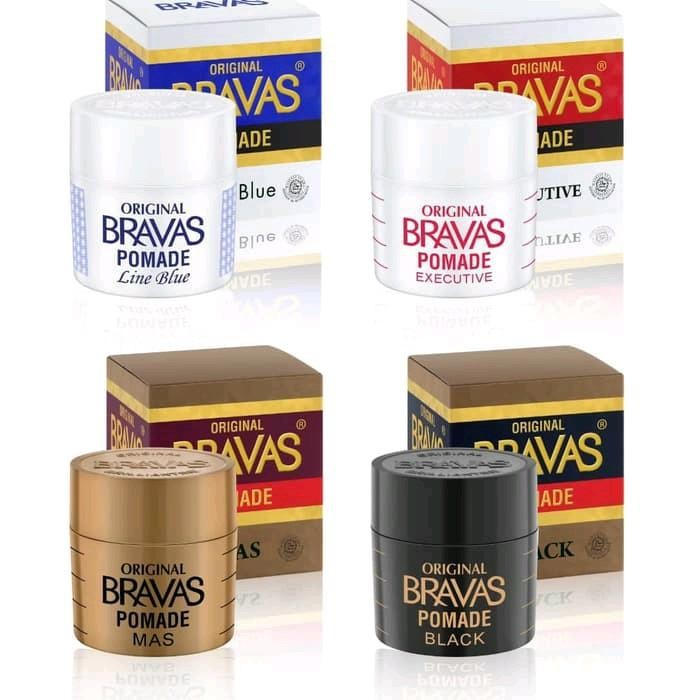f6zf- Bravas Pomade 80 Gram Black Minyak Rontok Pria