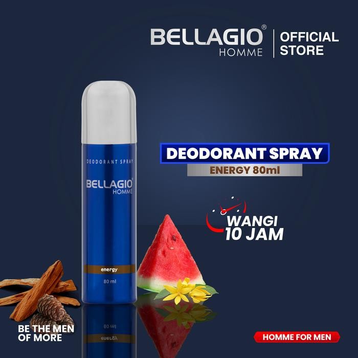 5mr0- Bellagio Deodorant Spray Energy (Brown, 80Ml)