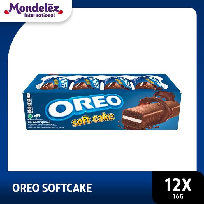 Eat,- Oreo Biskuit Soft Cake Bolu Coklat 16G [1 Box Isi 12 Pcs]- Snack