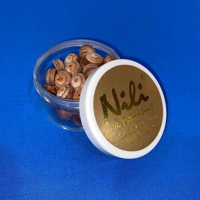 Nili Brown cue tip 14mm - nili tip cue