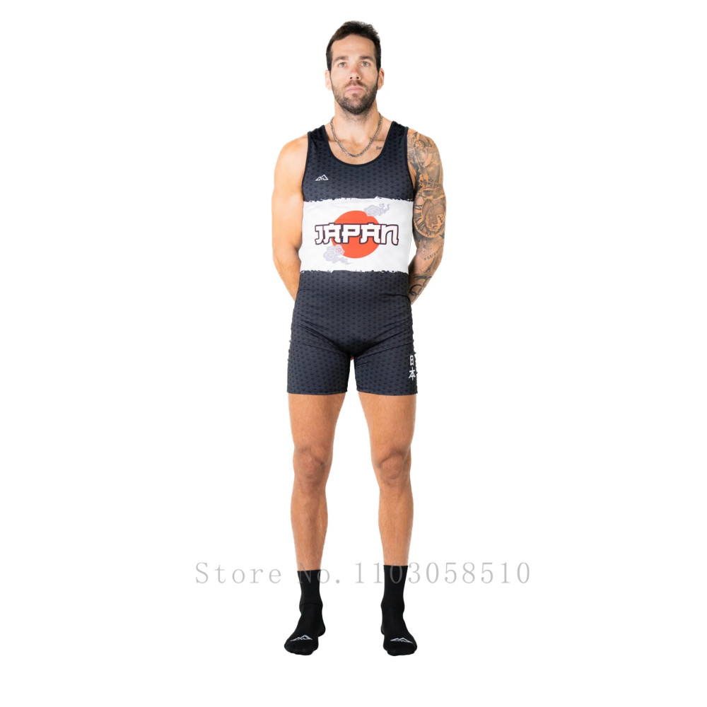 Rowing Suit Wrestling Triathlon Weightlifting Swimming Tights Run Skinsuit Bodybuilding One Piece