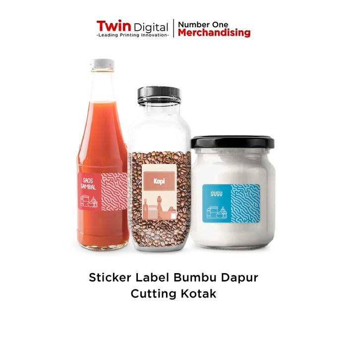 Stiker Label Nama Bumbu Dapur Kotak Anti Air - Spices Sticker Toples