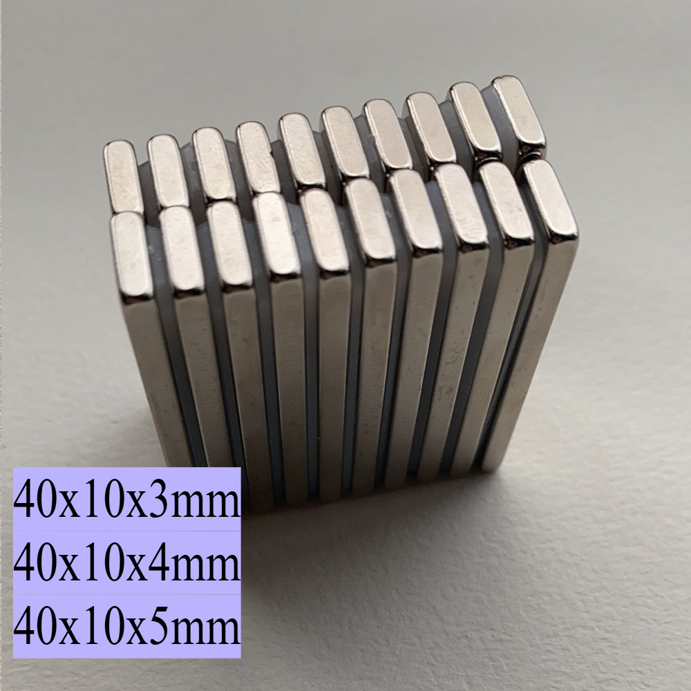 N52 40X10X2 40X10X3 40X10X4 40X10X5 Square Motor Generator Engine Aimant Search Fridge Customised