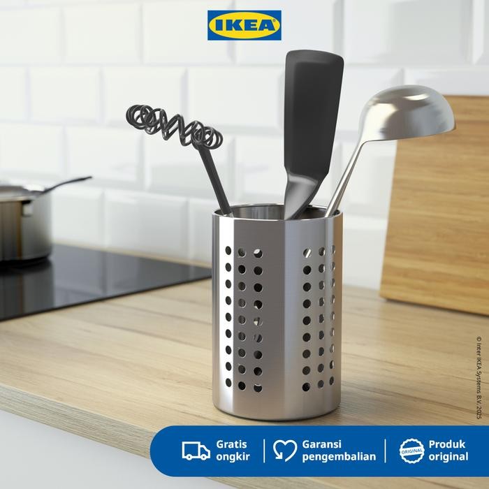 IKEA ORDNING Tempat Sendok Bahan Baja 18cm