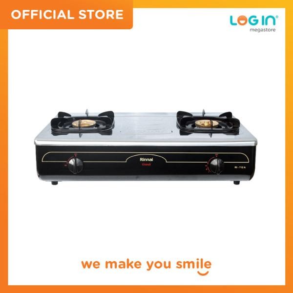 Rinnai Kompor Gas 2 tungku Ri-712A Silver/Hitam