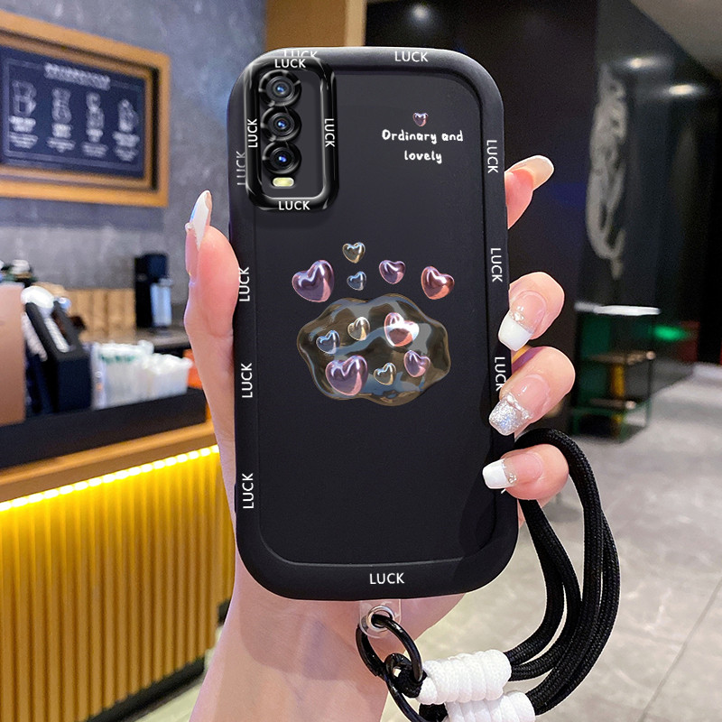 Casing Hp untuk VIVO Y20 Y20i Y20s Y20A Y20G Y12A Y12S Y11s Case Casing pola Cinta Kesing HP Cesing 