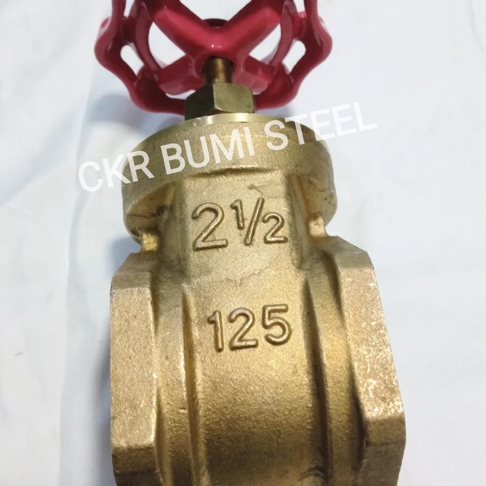 GATE VALVE 2 1/2" INCH KUNINGAN / STOP KRAN 2 1/2" INCH KUNINGAN