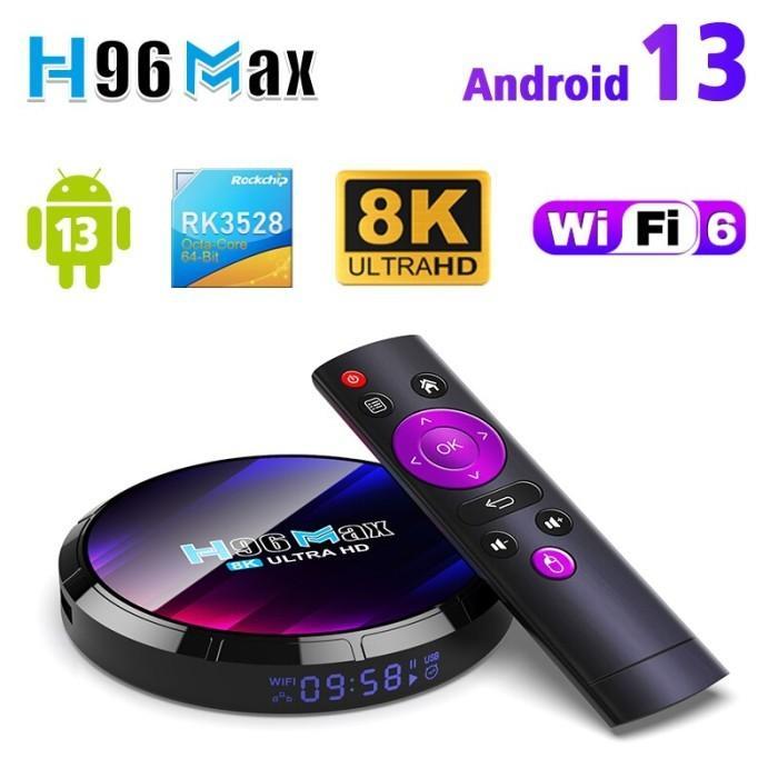 H96 MAX Android 13 RAM 4GB/64GB Android TV Box RK3528 Bluetooth 5.0