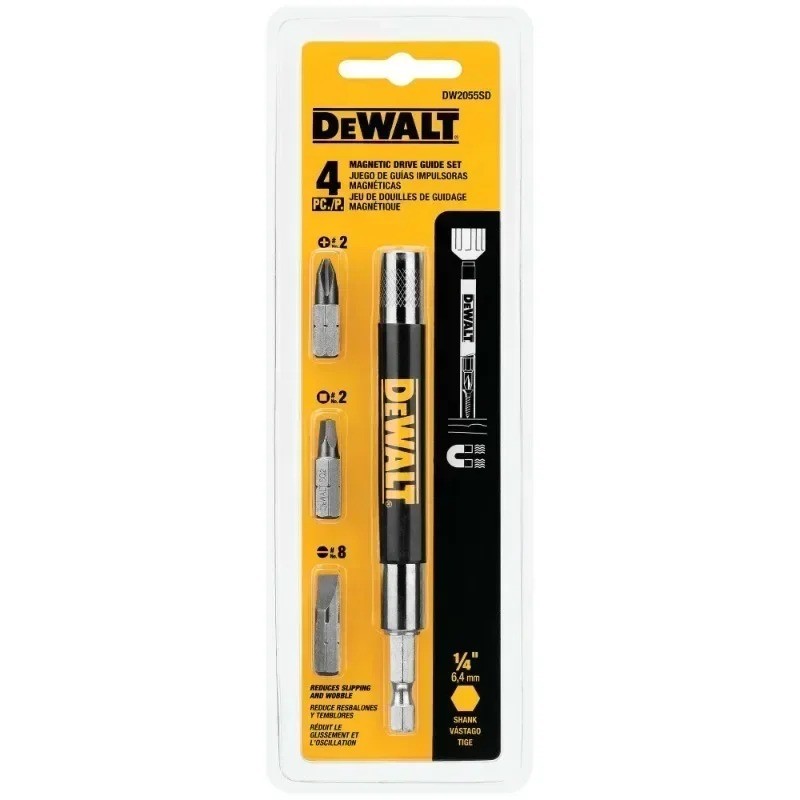 DEWALT DW2055SD 4PCS Magnetic Screwdriving Bit Drive Guide Set Dewalt Power Tool Accessories Dewalt