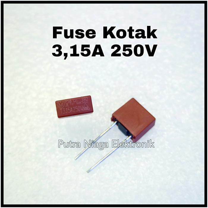 FUSE KOTAK 3,15A 250V SILINDER SEKERING PCB BOARD 3.15A / T3.15A 250V