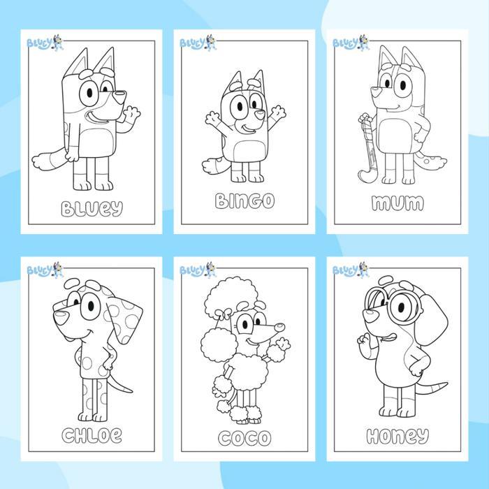 Buku Tebal 50 Lembar, Bukan Yang Tipis Sekali Pakai Buku Mewarnai Anak Bluey 50 Lembar Hvs 100Gsm