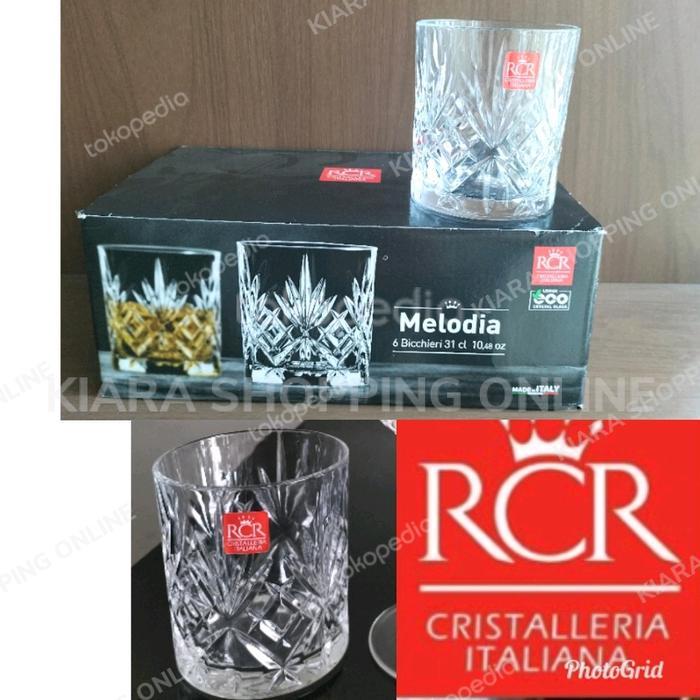 RCR Crystal DOF MELODIA Whisky tumbler glass set 6pcs