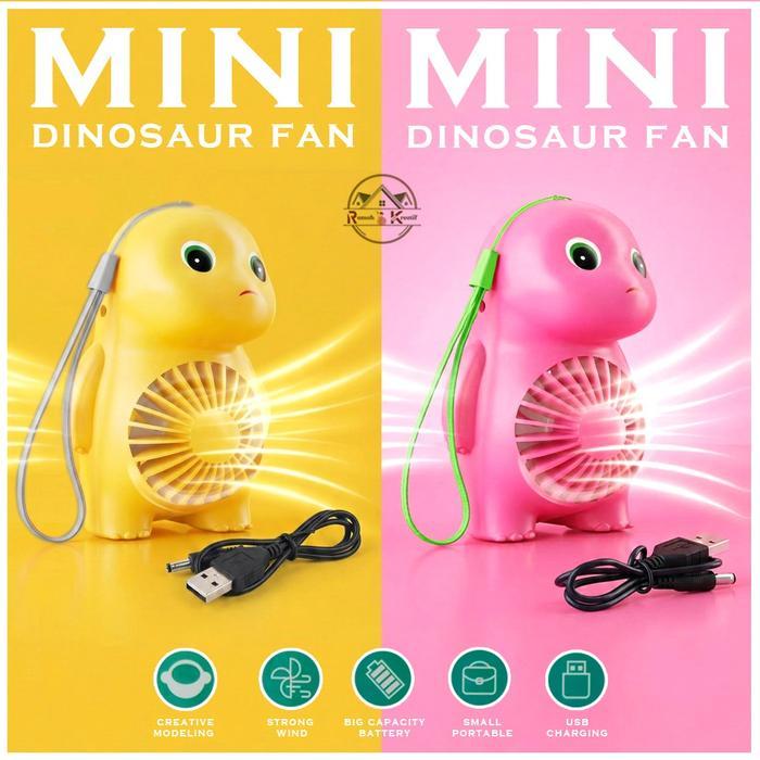 SALE  RK Kipas Angin Mini Portable Karakter Dino Naloong AC.KAMD Led ORIGINAL