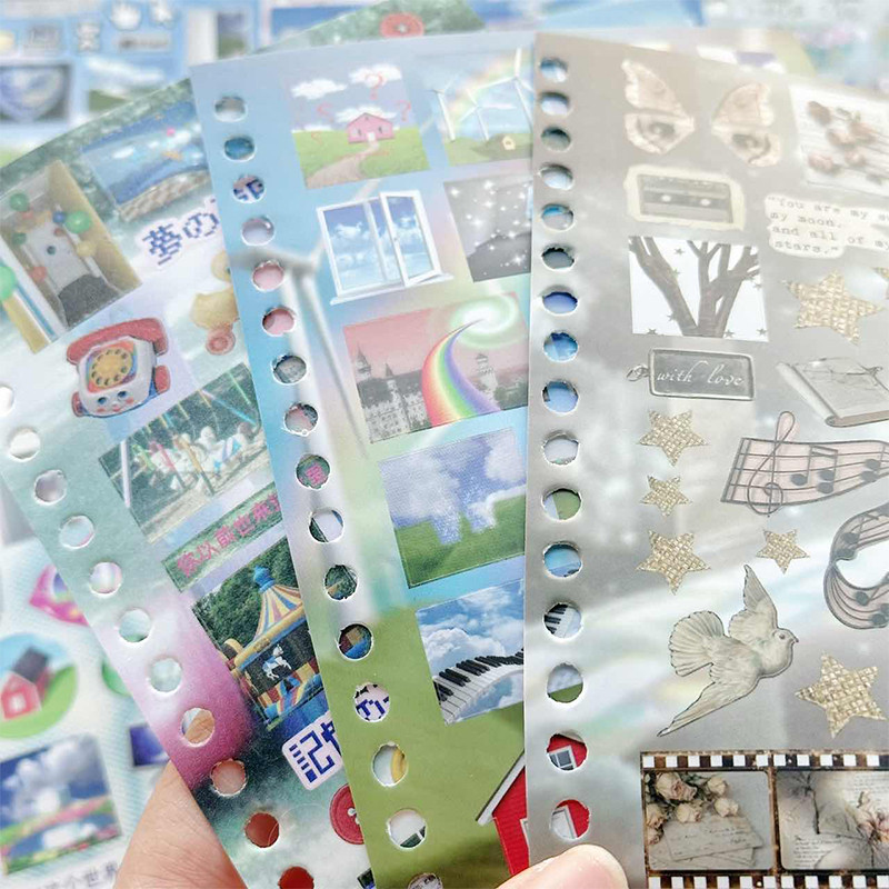 Mr. Paper Time Reshaping Cut Film Sticker Book, 30pcs Coil Design for DIY Scrapbook Notebook Cup