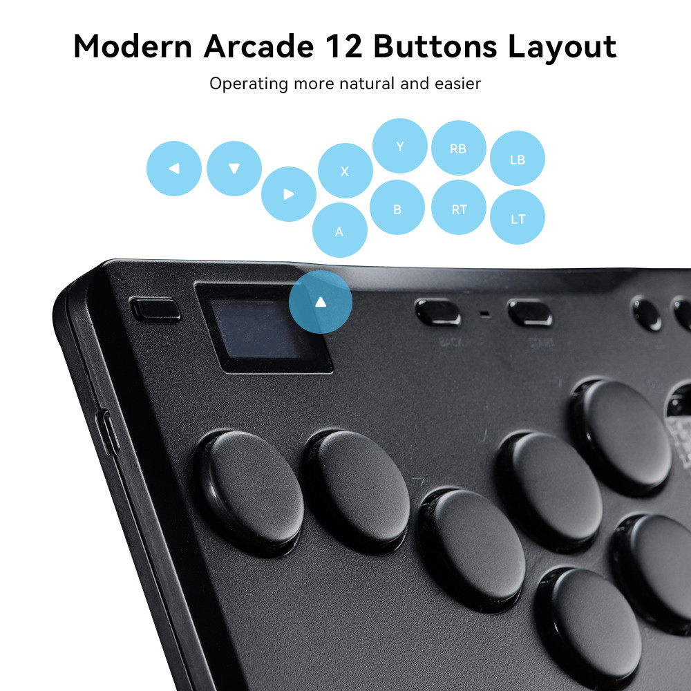 Haute42 Cosmox Mini Arcade Joystick Hitbox Controller Keyboard Leverless Hitbox Fightstick For Ps4