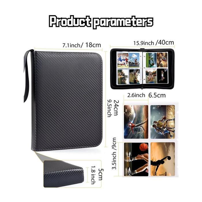 400Pcs Binder Pokemon Card Box Pokemon Anime Game Binder Zip Album Card Collection Holder Binder