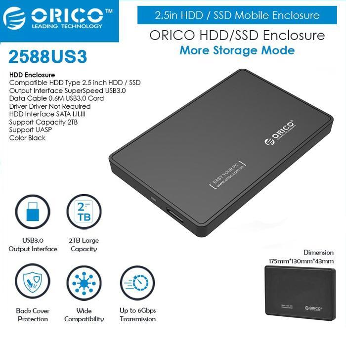 casing hardisk external sata 2,5" usb 2.0 hdd enclosure sata 2.5 inch