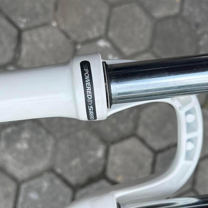 Khusus Grab Rock Shox Dart 3 Putih White T100 Travel 100 Shock Mtb 26 Fork Sepeda Shockbreaker Coil