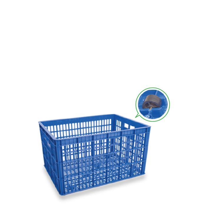 80X60X45 Keranjang Industri Green Leaf 2223L Box Rak Krat Plastik Container Bolong 2223 L