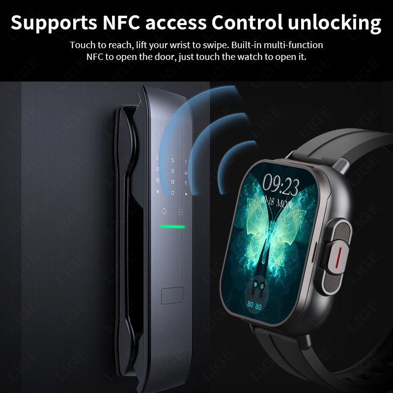 LIGE New TWS 2-in-1 With Headset Smart Watch Bluetooth Call Men Watch GPS Track SmartWatch Heart