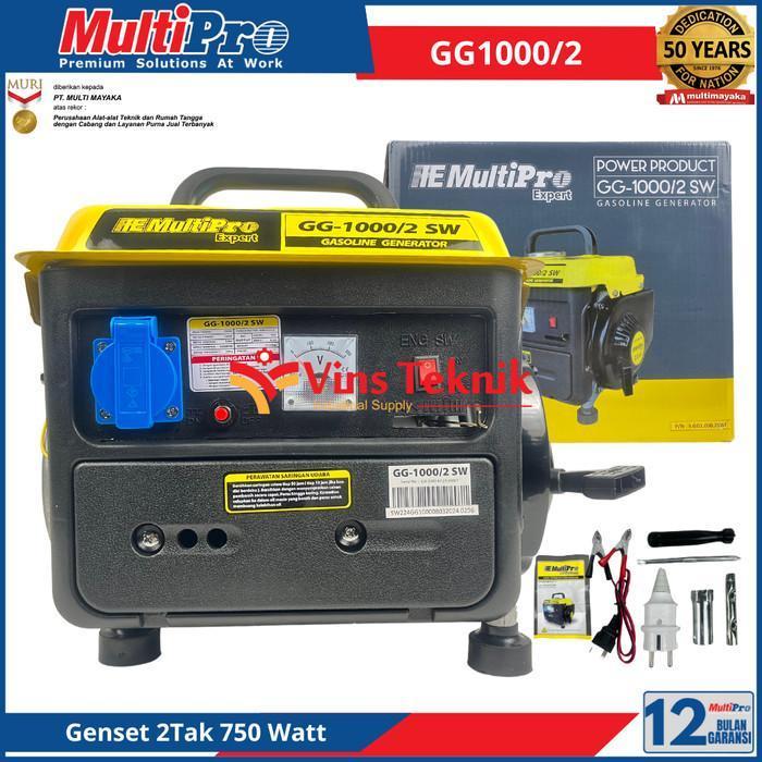 TERBARUUU Multipro GG1000/2 Mesin Genset Listrik Genset Bensin 2Tak Generator Genset 750Watt GG