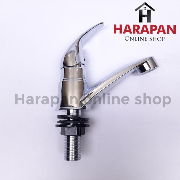 NEW Kran Wastafel Soligen W15 Tanam PVC Crome Keran Air Angkat Washtafel