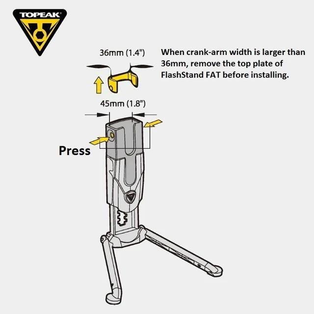 Standar Parkir Sepeda Topeak Flash Bike Stand Fat For Mtb Crank Arm Original