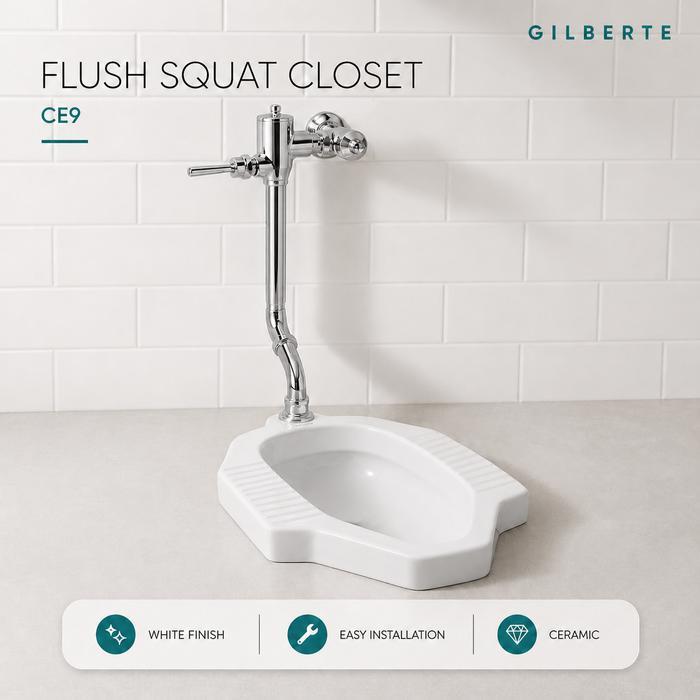Kloset jongkok flush toto CE9 / Closet jongkok bilas otomatis TOTO