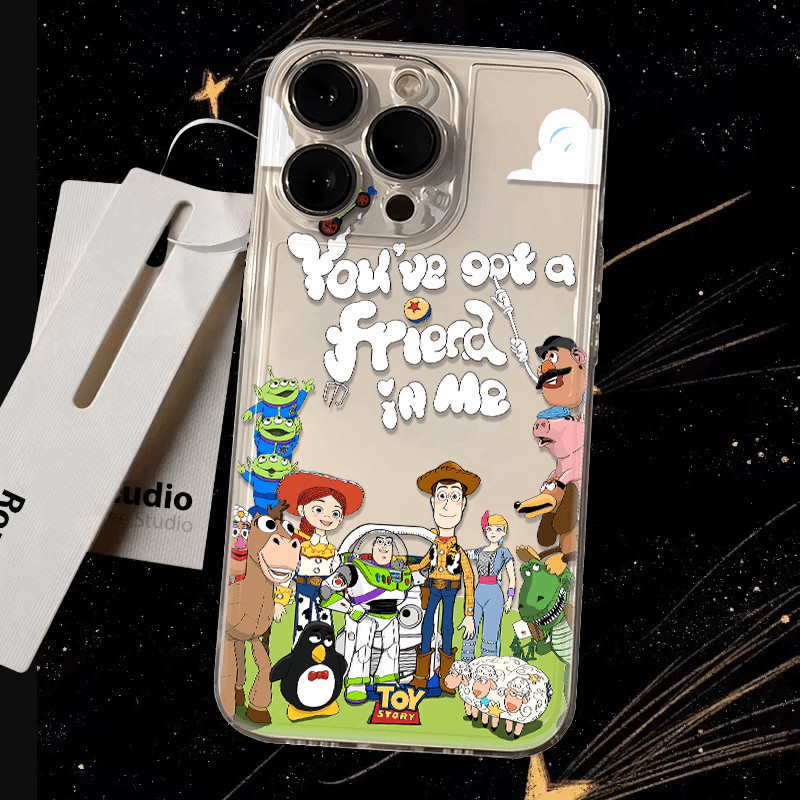 Cute Buzz Lightyear Woody Phone Case for IPhone 16 Pro Max, 15 Plus, New for 14/13/12 All Models,