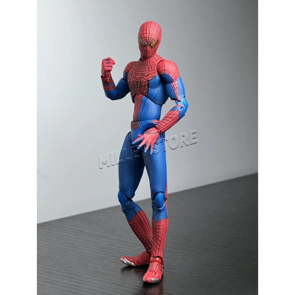 Original CT Toys 001 Spiderman Action Figure Mafex 001 The Amazing Spider-Man Figurine Model Andrew