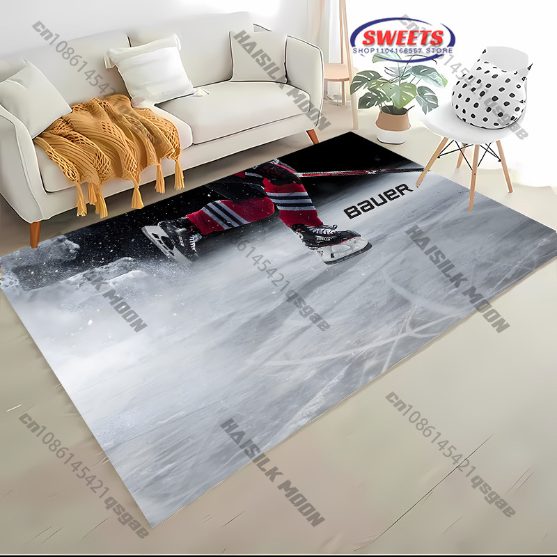 1PC Ice Hockey Sports Theme B-Bauer Printed Carpet Living Room Bedroom Entrance Door Mat Sofa Rugs
