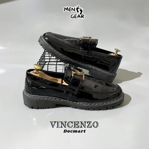 TERMURAHH MENFOOTGEAR Vincenzo Sepatu Pria Original Sepatu Loafers Kerja Formal Cowok Docmart Hitam