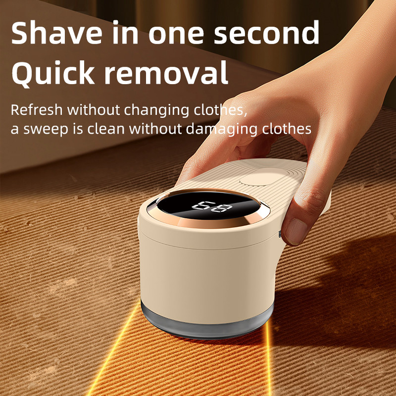 2025 New 1200mAh Lint Remover for Clothing LED Digital Electric Pellet Fluff Remover USB